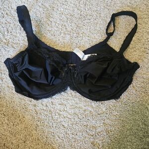 Wacoal 855203 Black 38D Lace Underwire Push-Up Bra Full Coverage